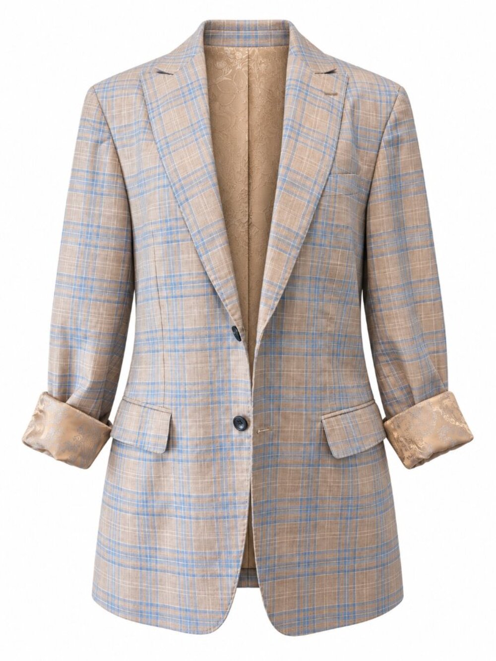 Vintage Wool Silk Plaid Oversized Boyfriend Blazer Eclectic Grandpa Menswear XL